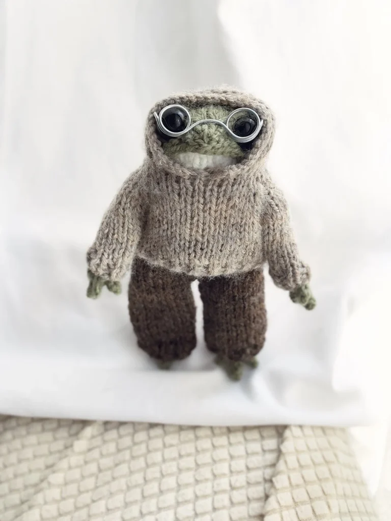 Pattern hoodie knitting pattern for frog